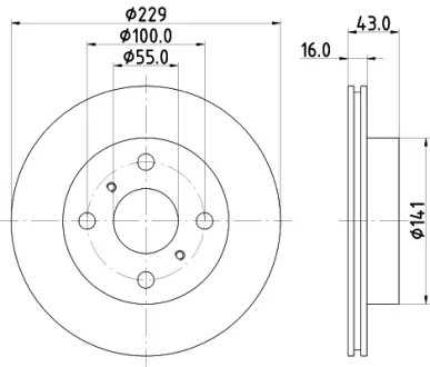 Тормозной диск HELLA PAGID 50262