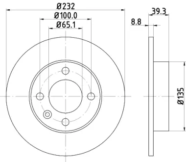 Тормозной диск HELLA PAGID 50263