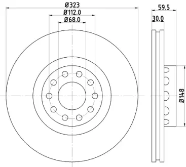 Тормозной диск HELLA PAGID 50264