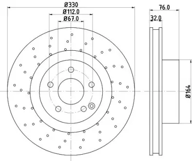 Тормозной диск HELLA PAGID 50269