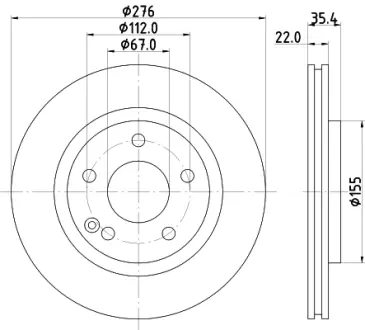 Тормозной диск HELLA PAGID 50273