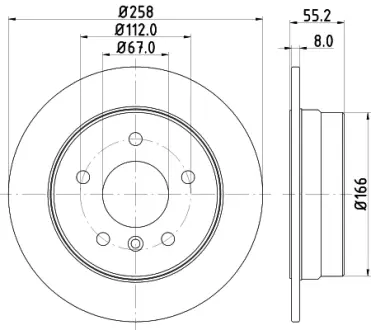 Тормозной диск HELLA PAGID 50274