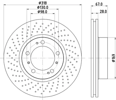 Тормозной диск HELLA PAGID 50276