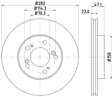 Тормозной диск HELLA PAGID 50287