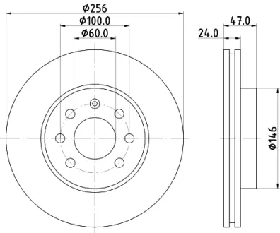 Тормозной диск HELLA PAGID 50291
