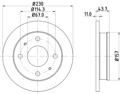 Тормозной диск HELLA PAGID 50293