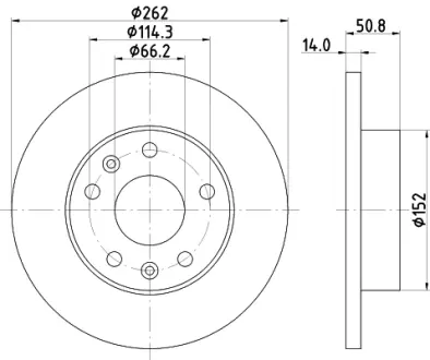 Тормозной диск HELLA PAGID 50294