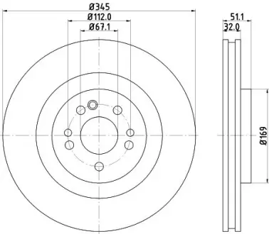 Тормозной диск HELLA PAGID 50297