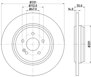 Тормозной диск HELLA PAGID 50298