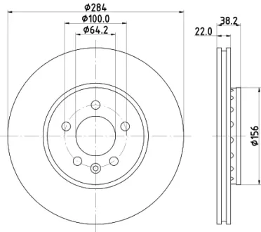 Тормозной диск HELLA PAGID 50299