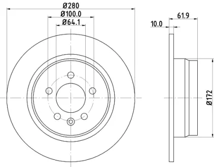 Тормозной диск HELLA PAGID 50300