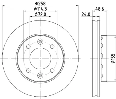 Тормозной диск HELLA PAGID 50306
