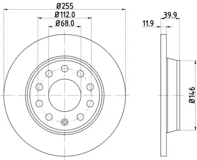 Тормозной диск HELLA PAGID 50312