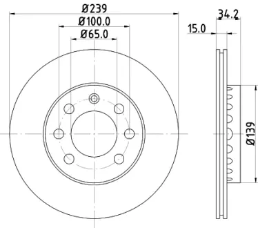 Тормозной диск HELLA PAGID 50313
