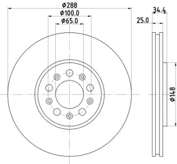 Тормозной диск HELLA PAGID 50315