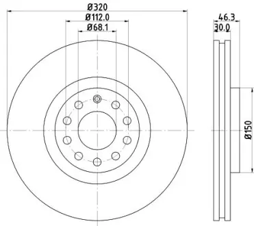 Тормозной диск HELLA PAGID 50316