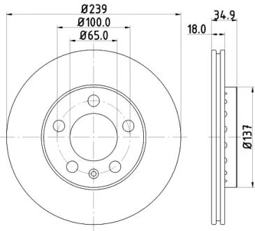 Тормозной диск HELLA PAGID 50317