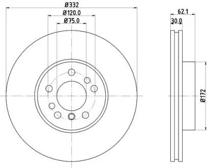 Тормозной диск HELLA PAGID 50321
