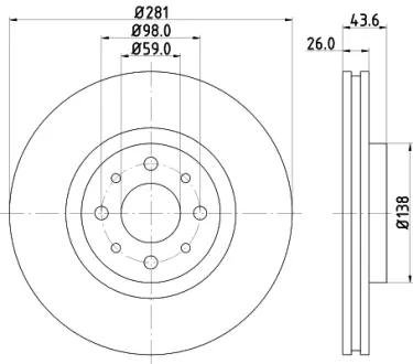 Тормозной диск HELLA PAGID 50326