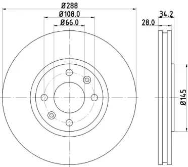 Тормозной диск HELLA PAGID 50327