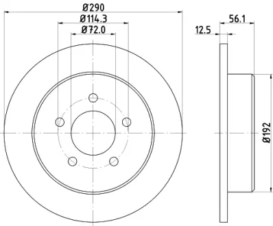 Тормозной диск HELLA PAGID 50333