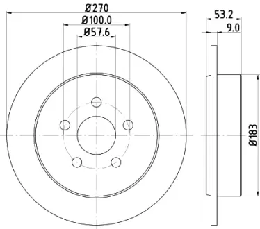 Тормозной диск HELLA PAGID 50335