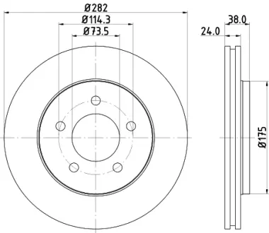 Тормозной диск HELLA PAGID 50336