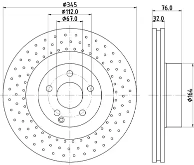 Тормозной диск HELLA PAGID 50337