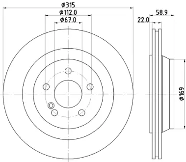 Тормозной диск HELLA PAGID 50339