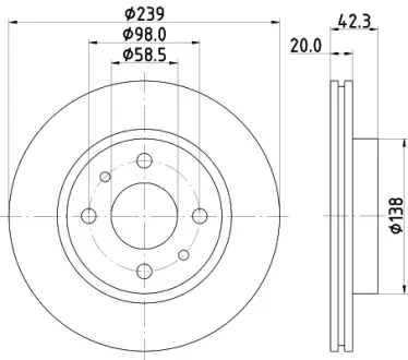Тормозной диск HELLA PAGID 50341