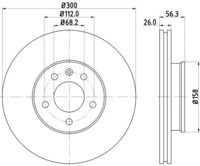 Тормозной диск HELLA PAGID 50347