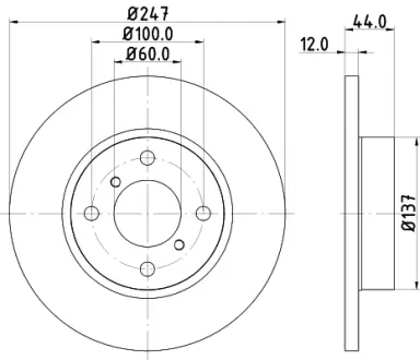 Тормозной диск HELLA PAGID 50357