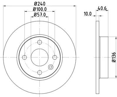 Тормозной диск HELLA PAGID 50359