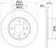 Тормозной диск HELLA PAGID 50362 (фото 1)