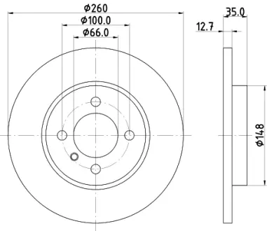 Тормозной диск HELLA PAGID 50403