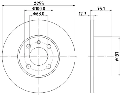 Тормозной диск HELLA PAGID 50404