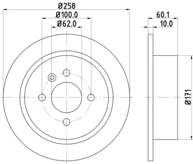 Тормозной диск HELLA PAGID 50407