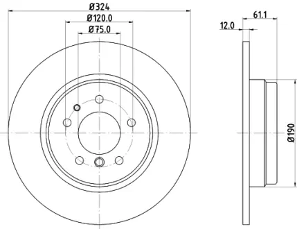 Тормозной диск HELLA PAGID 50416