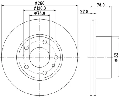 Тормозной диск HELLA PAGID 50419