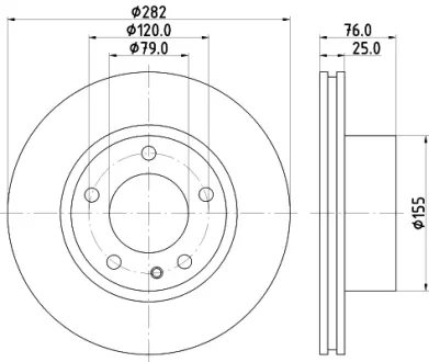 Тормозной диск HELLA PAGID 50428