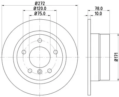 Тормозной диск HELLA PAGID 50433