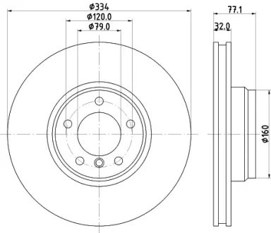 Тормозной диск HELLA PAGID 50434