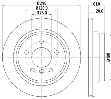 Тормозной диск HELLA PAGID 50441