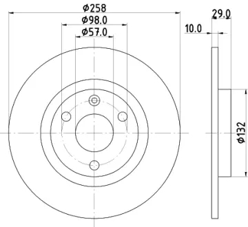 Тормозной диск HELLA PAGID 50609