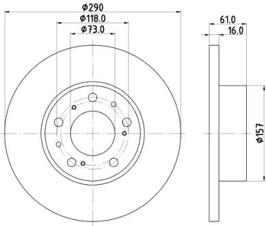 Тормозной диск HELLA PAGID 50903