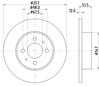 Тормозной диск HELLA PAGID 50906