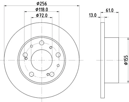 Тормозной диск HELLA PAGID 50907