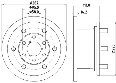 Тормозной диск HELLA PAGID 50920