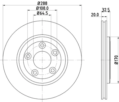 Тормозной диск HELLA PAGID 50991