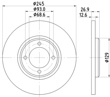 Тормозной диск HELLA PAGID 51003